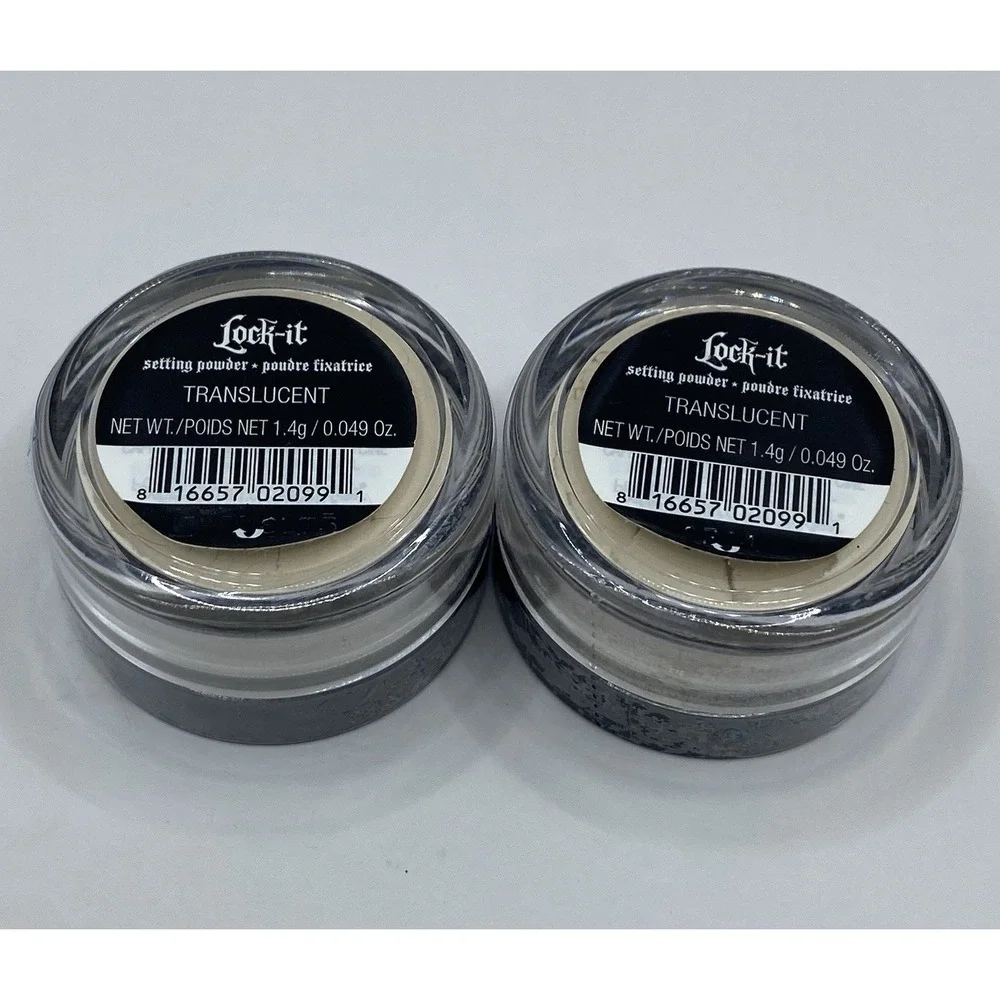 2x KVD Lock-It TRANSLUCENT Setting Powder Mini Travel Size 0.049 oz/ 1.4 g